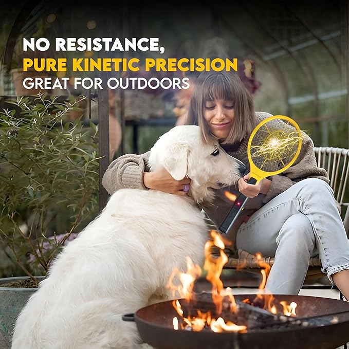 DEVOGUE® Pack of 2 Electric Fly Swatter Bug Zapper Battery Operated Flies Killer Indoor & Outdoor Pest Control Mosquito Zapper and Insect Catcher Racket (Packing May Vary)